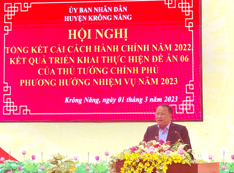 UBND huyện Krông Năng triển khai công tác cải cách hành chính năm 2023.