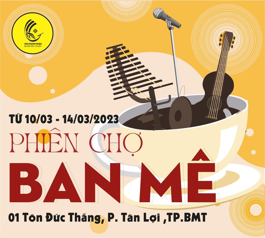 Phiên chợ Ban Mê hưởng ứng Lễ hội cà phê Buôn Ma Thuột lần thứ 8 năm 2023.