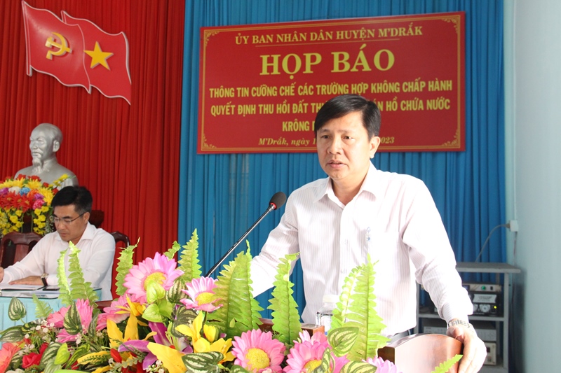 Huyện M’Drắk sẽ cưỡng chế, thu hồi đất thực hiện Dự án Hồ chứa nước Krông Pách Thượng giai đoạn 2 vào ngày 19/4/2023.