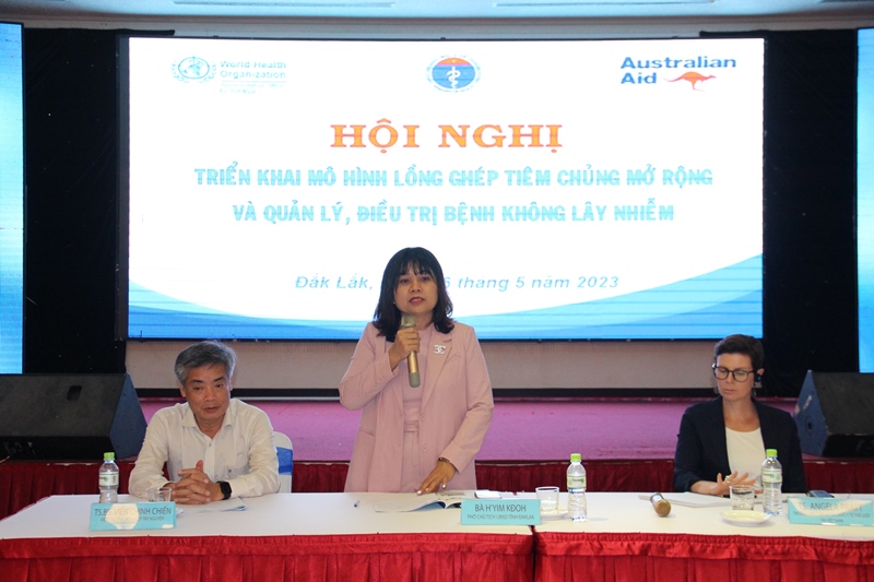 Hội nghị triển khai mô hình lồng ghép tiêm chủng mở rộng và quản lý, điều trị bệnh không lây nhiễm.