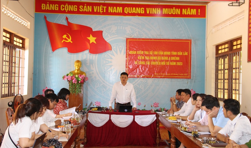 Kiểm tra chuyển đổi số tại xã Băng A Drênh – Huyện Krông Ana