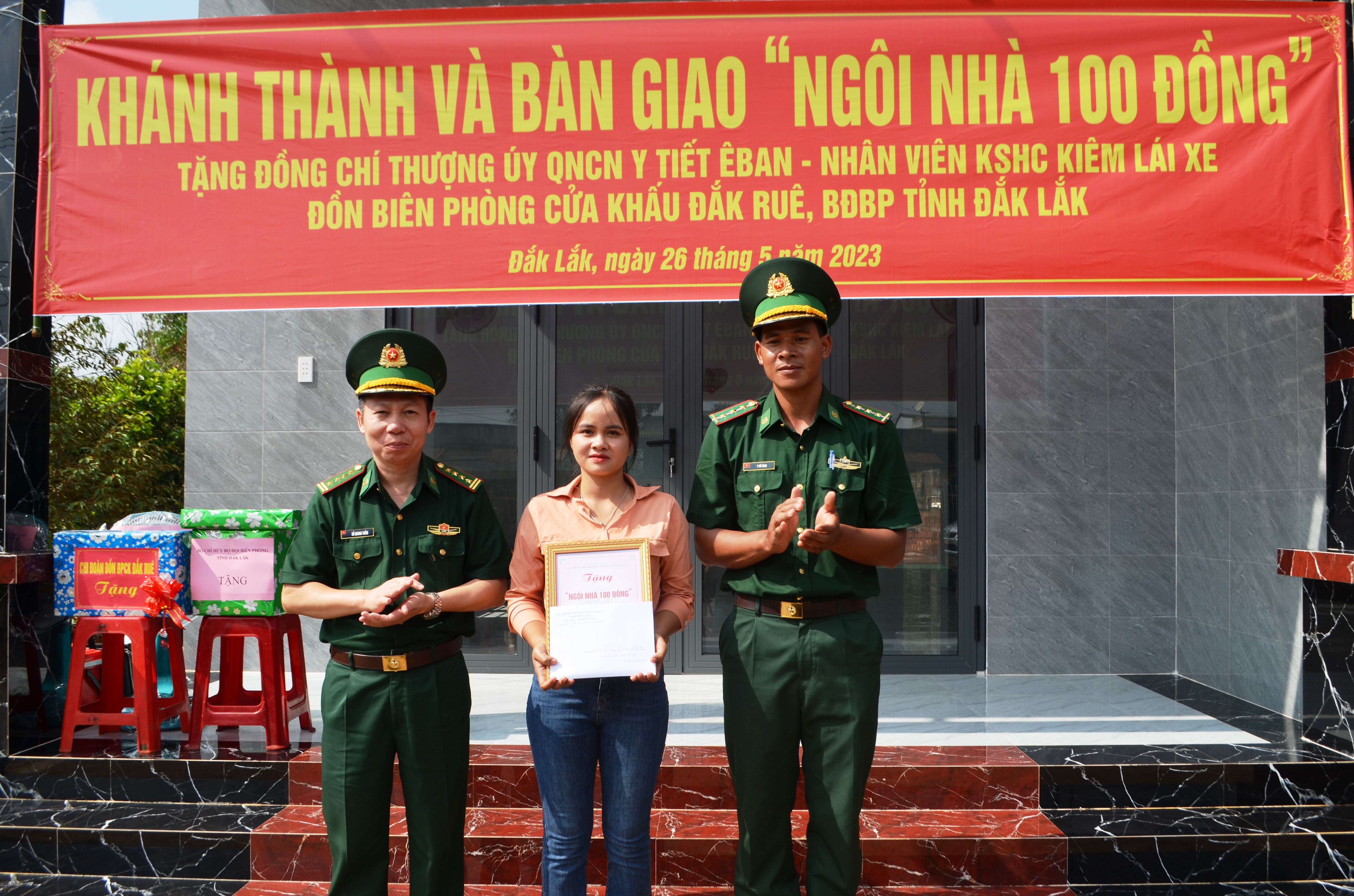 Bộ đội Biên phòng tỉnh Đắk Lắk khánh thành “Ngôi nhà 100 đồng”