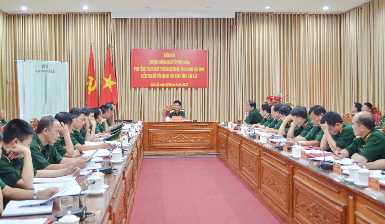 Bộ Quốc phòng kiểm tra Bộ đội Biên phòng tỉnh Đắk Lắk