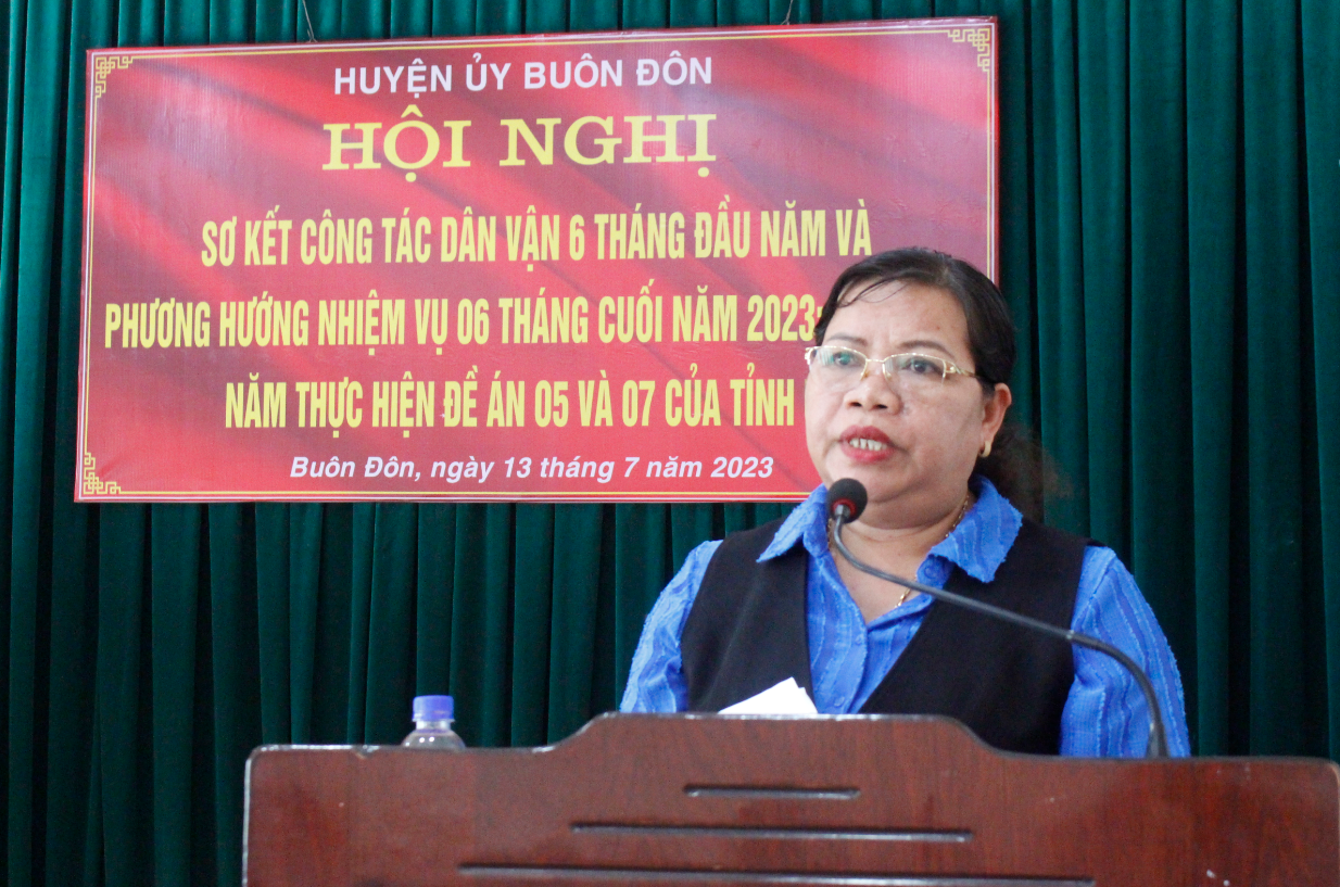 Huyện Buôn Đôn sơ kết công tác dân vận 6 tháng đầu năm 2023