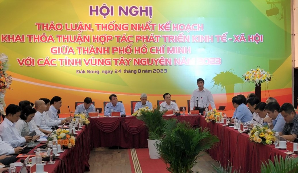 Trao đổi, thống nhất kế hoạch triển khai Thỏa thuận hợp tác phát triển giữa TP. Hồ Chí Minh với các tỉnh Tây Nguyên năm 2023
