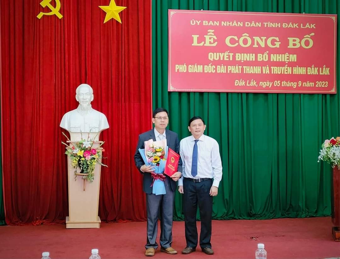 Đồng chí Hà Văn Dũng được bổ nhiệm giữ chức Phó Giám đốc Đài Phát thanh và Truyền hình tỉnh Đắk Lắk