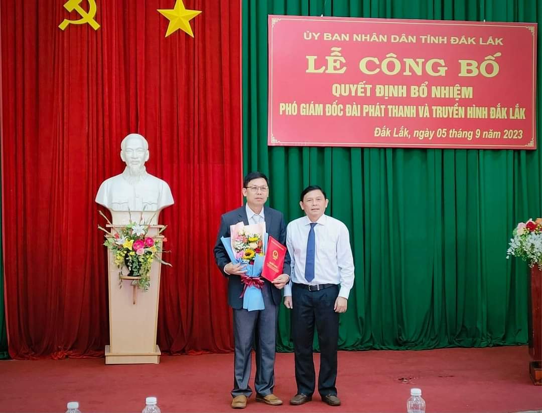 Đồng chí Hà Văn Dũng được bổ nhiệm giữ chức Phó Giám đốc Đài Phát thanh và Truyền hình tỉnh Đắk Lắk