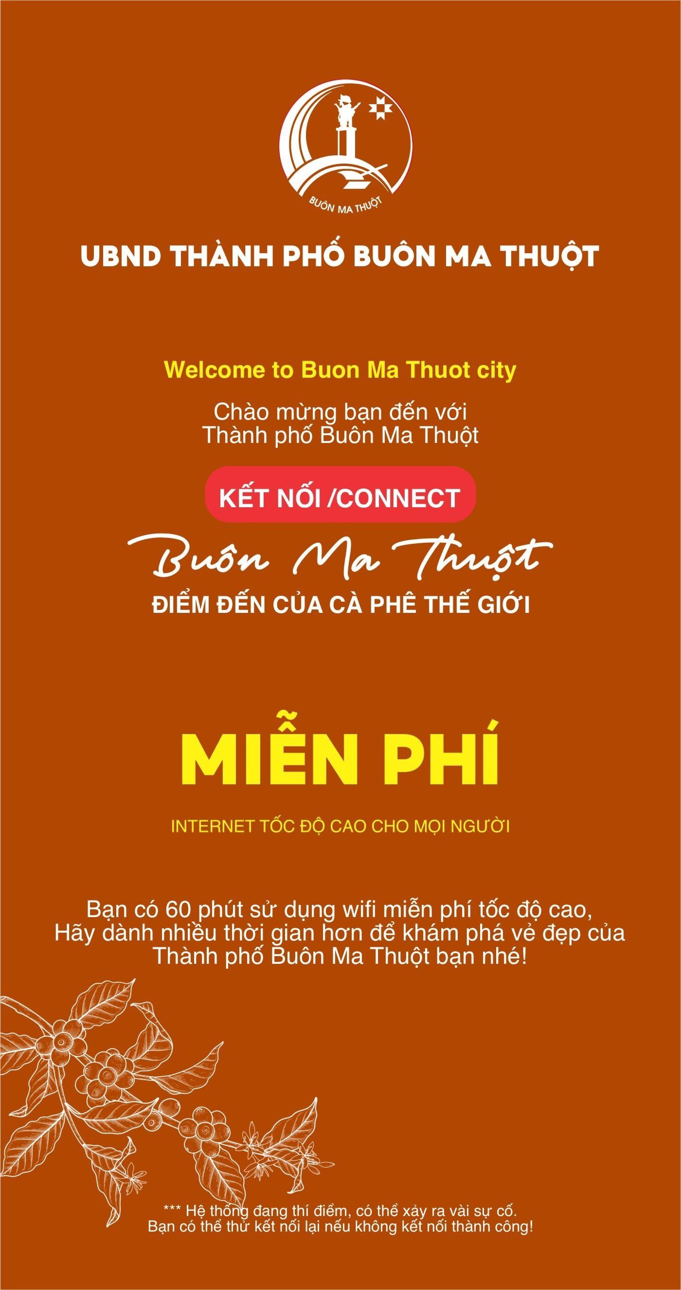 TP.  Buôn Ma Thuột phủ sóng Wifi miễn phí tại tuyến đường Phan Đình Giót phục vụ du khách