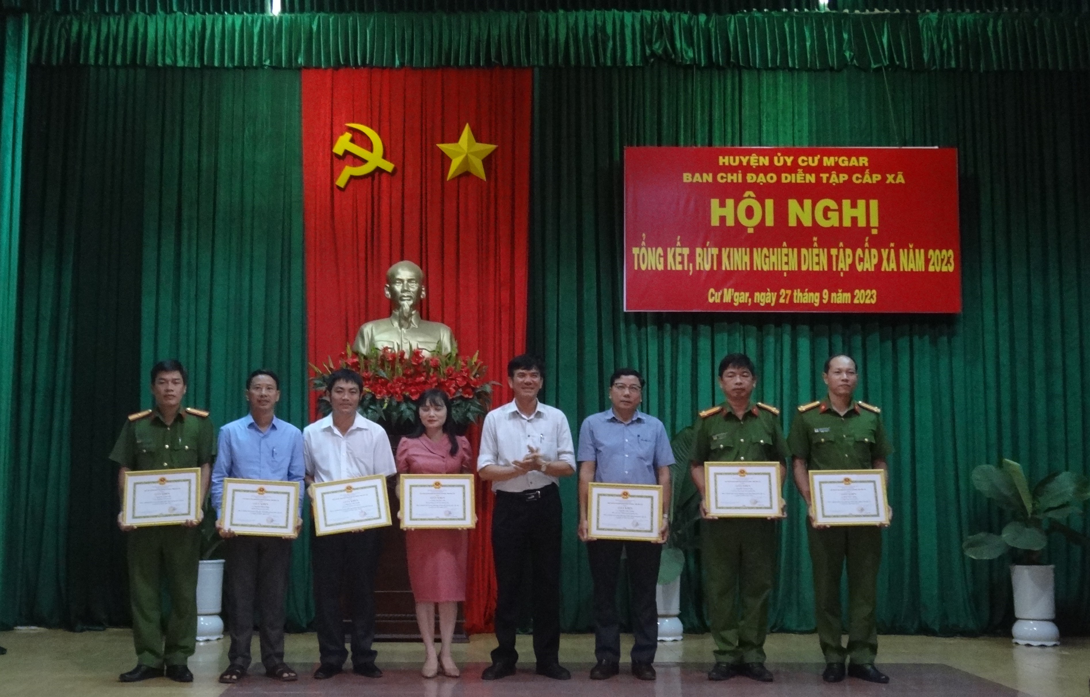 Huyện Cư M’gar tổng kết, rút kinh nghiệm diễn tập cấp xã năm 2023