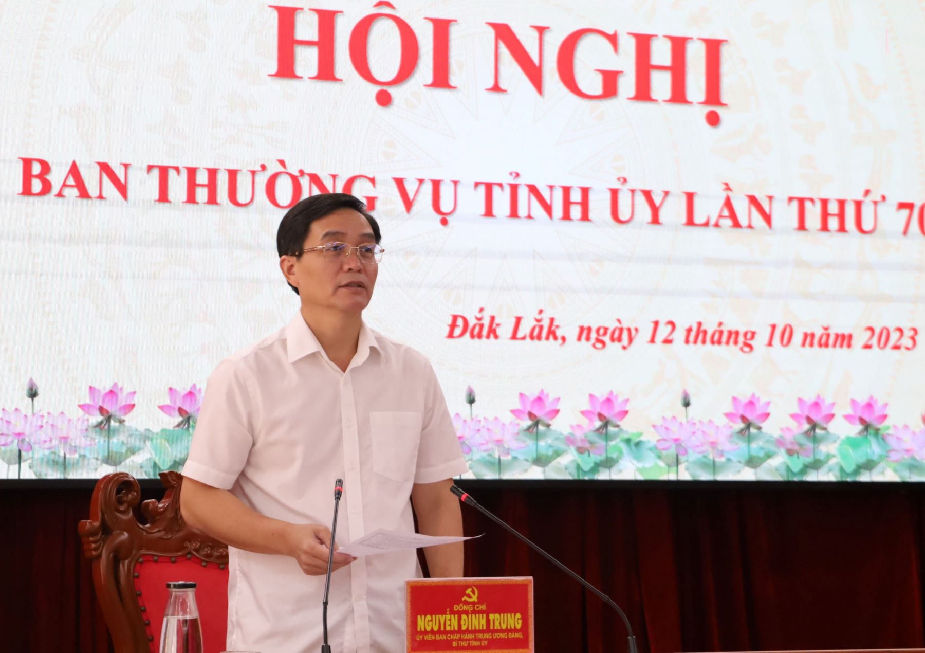 Hội nghị Ban Thường vụ Tỉnh ủy định kỳ lần thứ 70