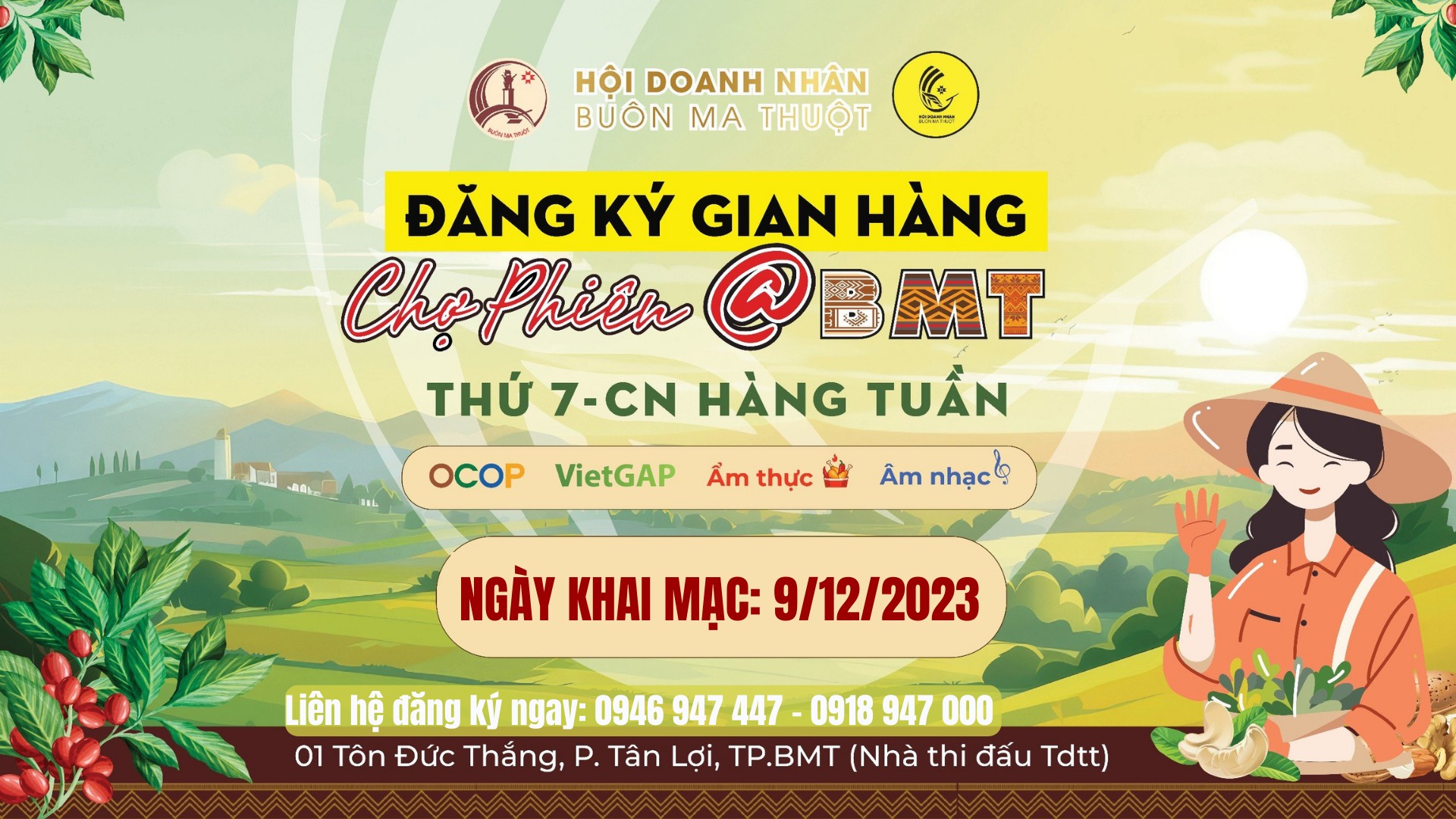 Ra mắt chợ phiên @BMT: Cơ hội giao thương, trải nghiệm đặc sản và văn hoá Tây Nguyên