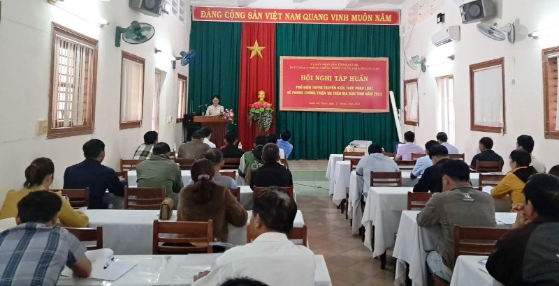 Tập huấn tuyên truyền kiến thức pháp luật về phòng chống thiên tai