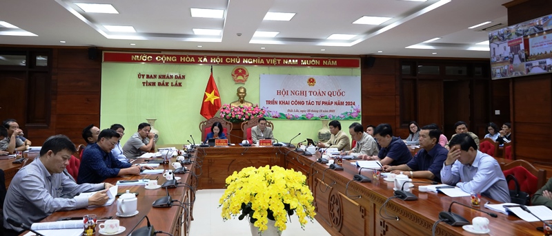 Hội nghị trực tuyến toàn quốc triển khai công tác tư pháp năm 2024