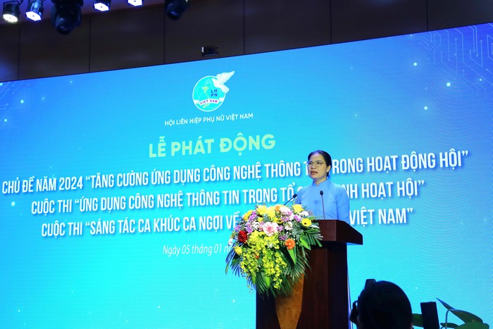 Hội Liên hiệp Phụ nữ Việt Nam phát động chủ đề năm 2024 “Tăng cường ứng dụng công nghệ  thông tin trong hoạt động hội”