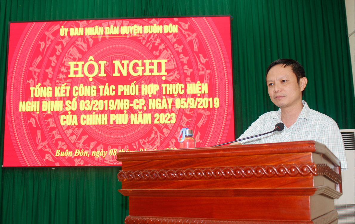 Huyện Buôn Đôn giao ban thực hiện quy chế phối hợp theo Nghị định số 03/2019/NĐ-CP của Chính phủ