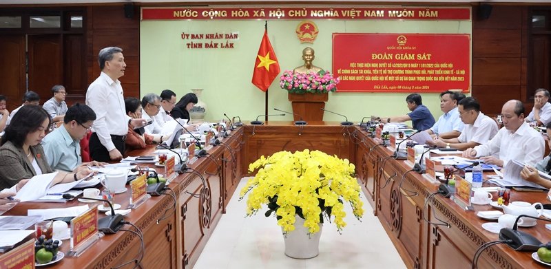 Giám sát về triển khai Chương trình phục hồi, phát triển kinh tế - xã hội và các dự án quan trọng tại tỉnh Đắk Lắk