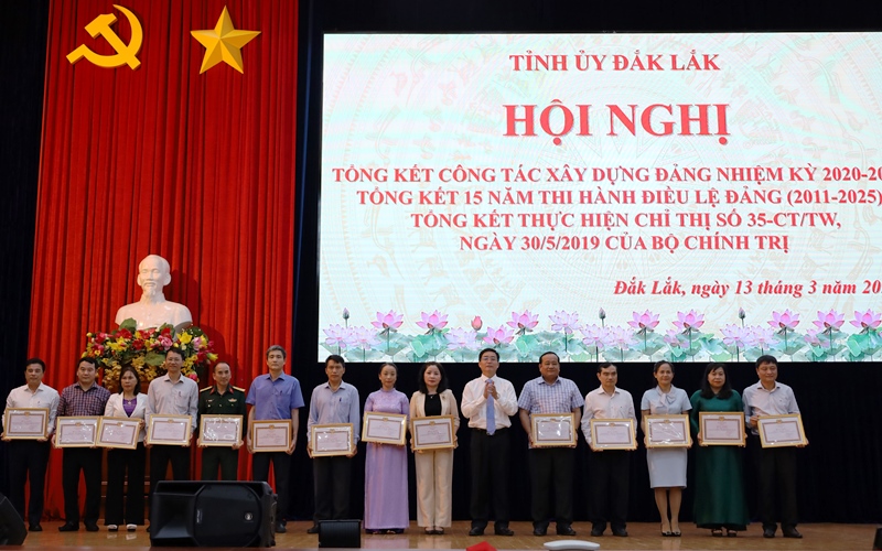 Tỉnh ủy Đắk Lắk tổng kết công tác xây dựng Đảng nhiệm kỳ 2020-2025