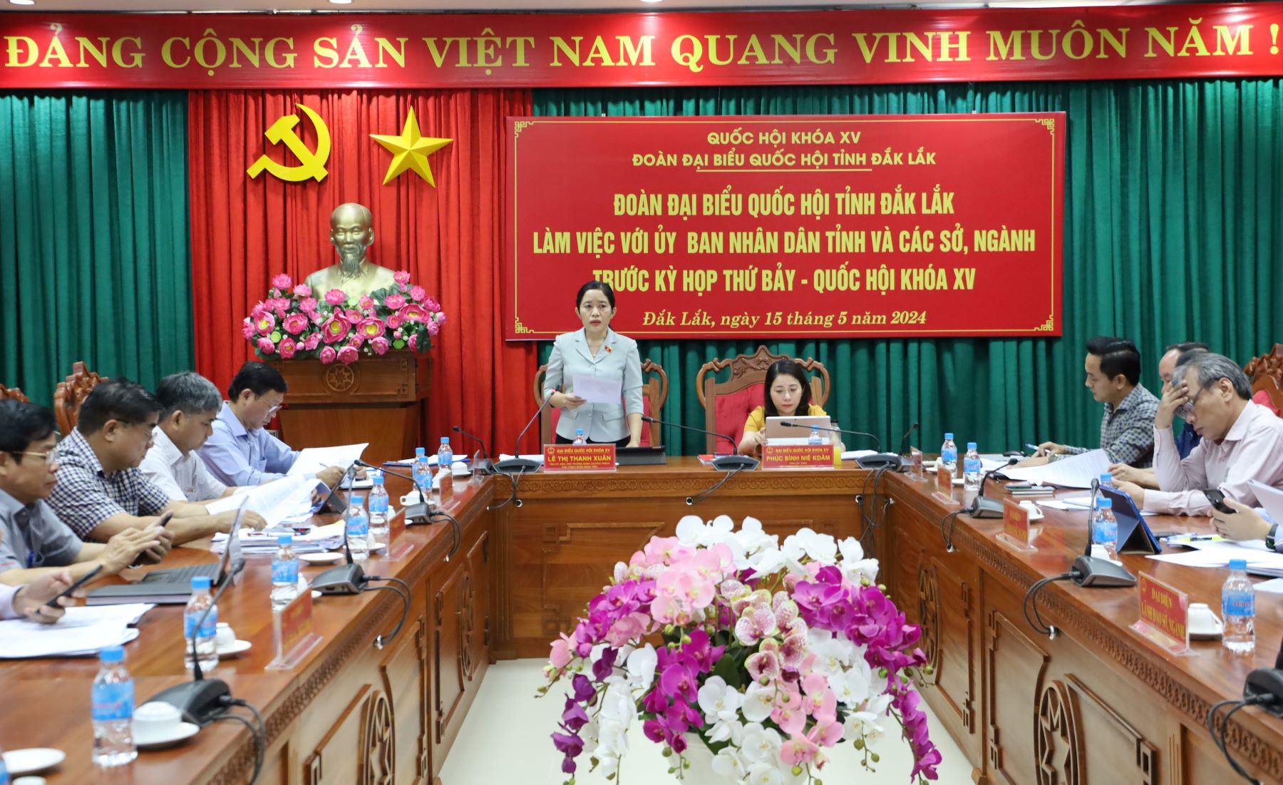 Đoàn đại biểu Quốc hội tỉnh Đắk Lắk làm việc với UBND tỉnh và các sở, ngành trước Kỳ họp thứ 7, Quốc hội khoá XV