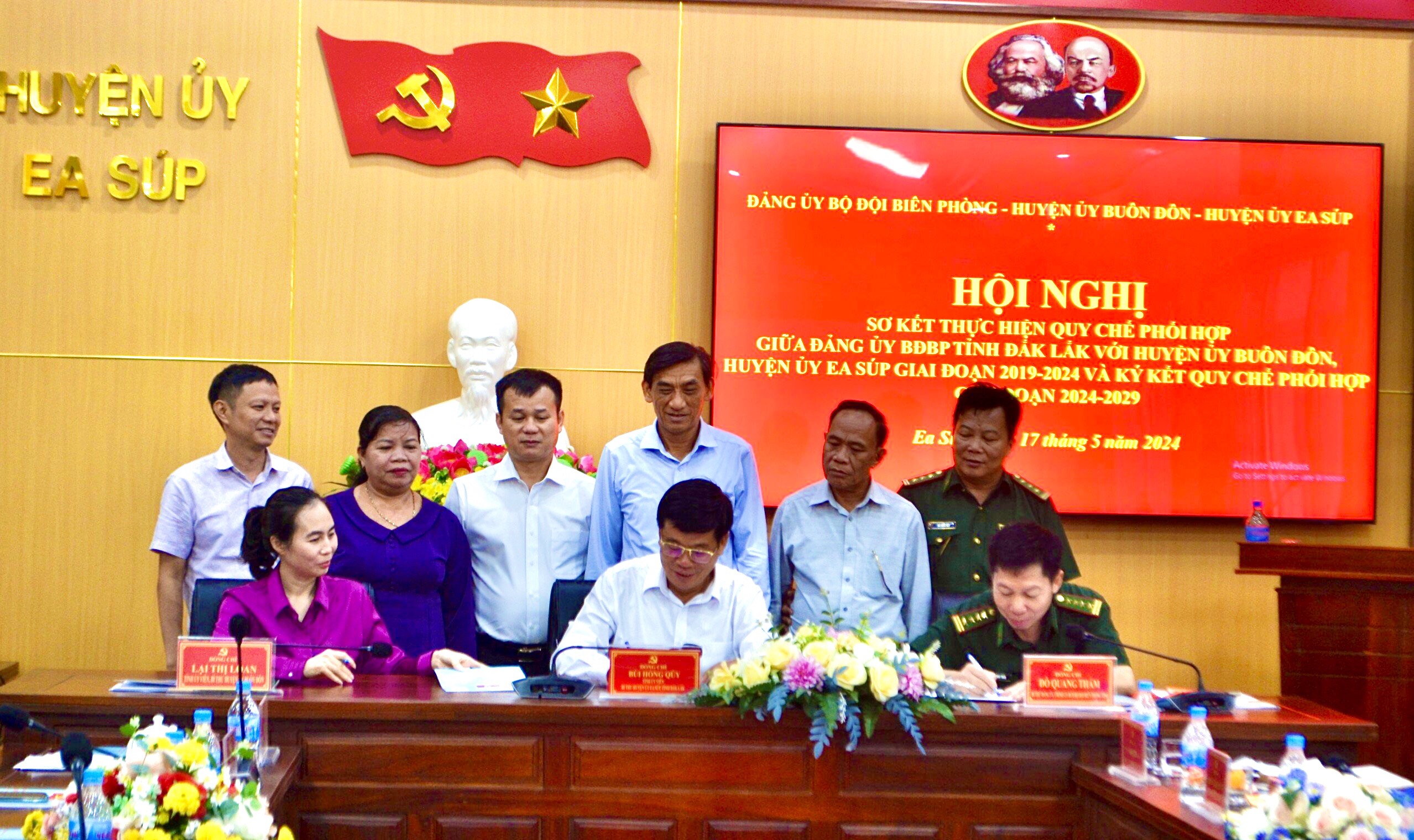 Tiếp tục nâng cao công tác phối hợp giữa Đảng ủy Bộ đội Biên phòng tỉnh Đắk Lắk với Huyện ủy 2 huyện biên giới