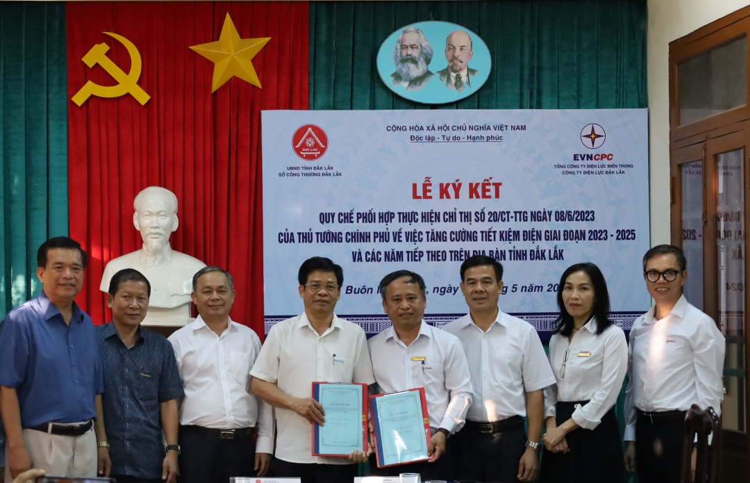 Sở Công Thương ký kết quy chế phối hợp nhằm tăng cường tiết kiệm điện giai đoạn 2023-2025