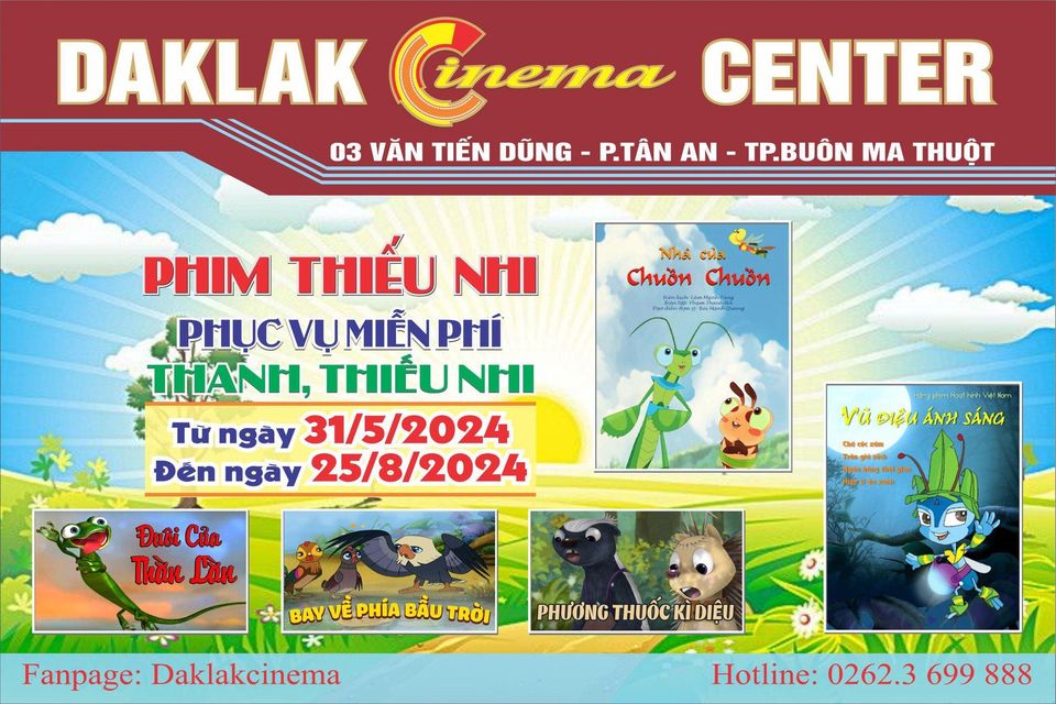 Chiếu phim miễn phí phục vụ thiếu nhi dịp hè