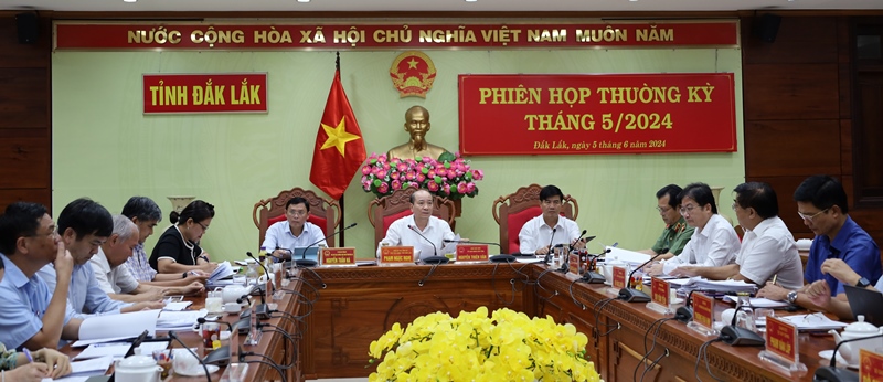 Thành viên UBND tỉnh thông qua các nội dung trình Kỳ họp HĐND tỉnh