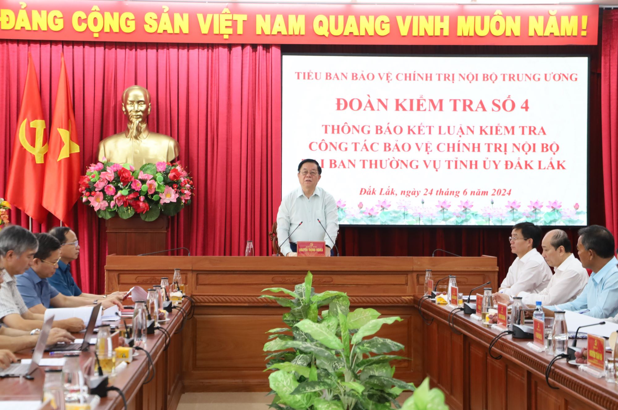 Thông báo kết quả kiểm tra công tác bảo vệ chính trị nội bộ tại Ban Thường vụ Tỉnh ủy Đắk Lắk