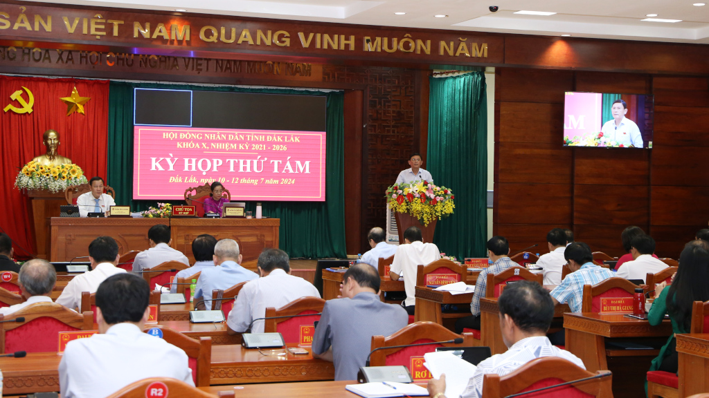 Kỳ họp thứ Tám, HĐND tỉnh khóa X thảo luận tập trung tại hội trường