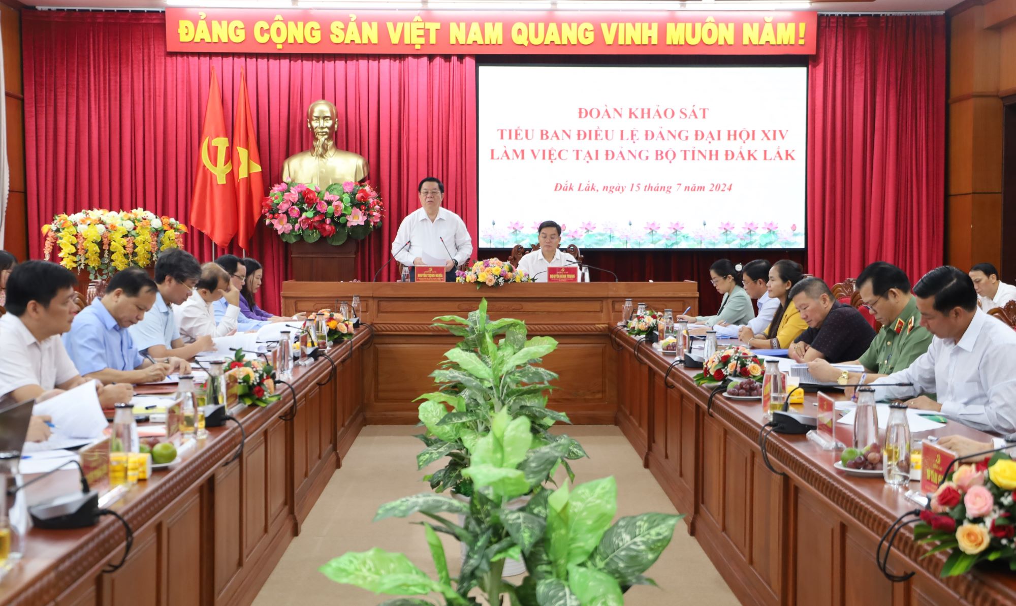 Đoàn khảo sát Tiểu ban Điều lệ Đảng Đại hội XIV làm việc tại Đảng bộ tỉnh Đắk Lắk