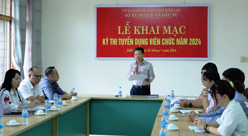 Sở Kế hoạch và Đầu tư khai mạc kỳ thi tuyển dụng viên chức năm 2024