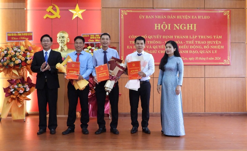 Công bố quyết định thành lập Trung tâm Truyền thông – Văn hóa – Thể thao huyện Ea H’Leo