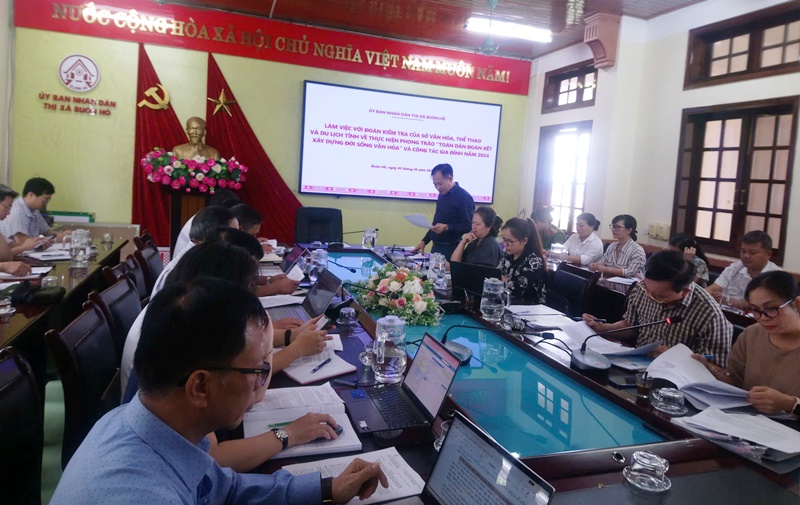 Kiểm tra phong trào “Toàn dân đoàn kết xây dựng đời sống văn hóa” và công tác gia đình tại các huyện