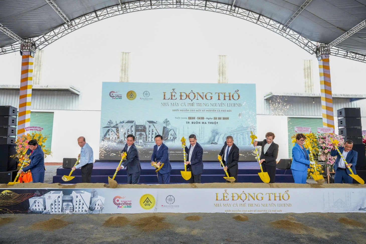 Trung nguyên Legend động thổ xây dựng nhà máy cà phê  lớn nhất Đông Nam Á tại Buôn Ma Thuột
