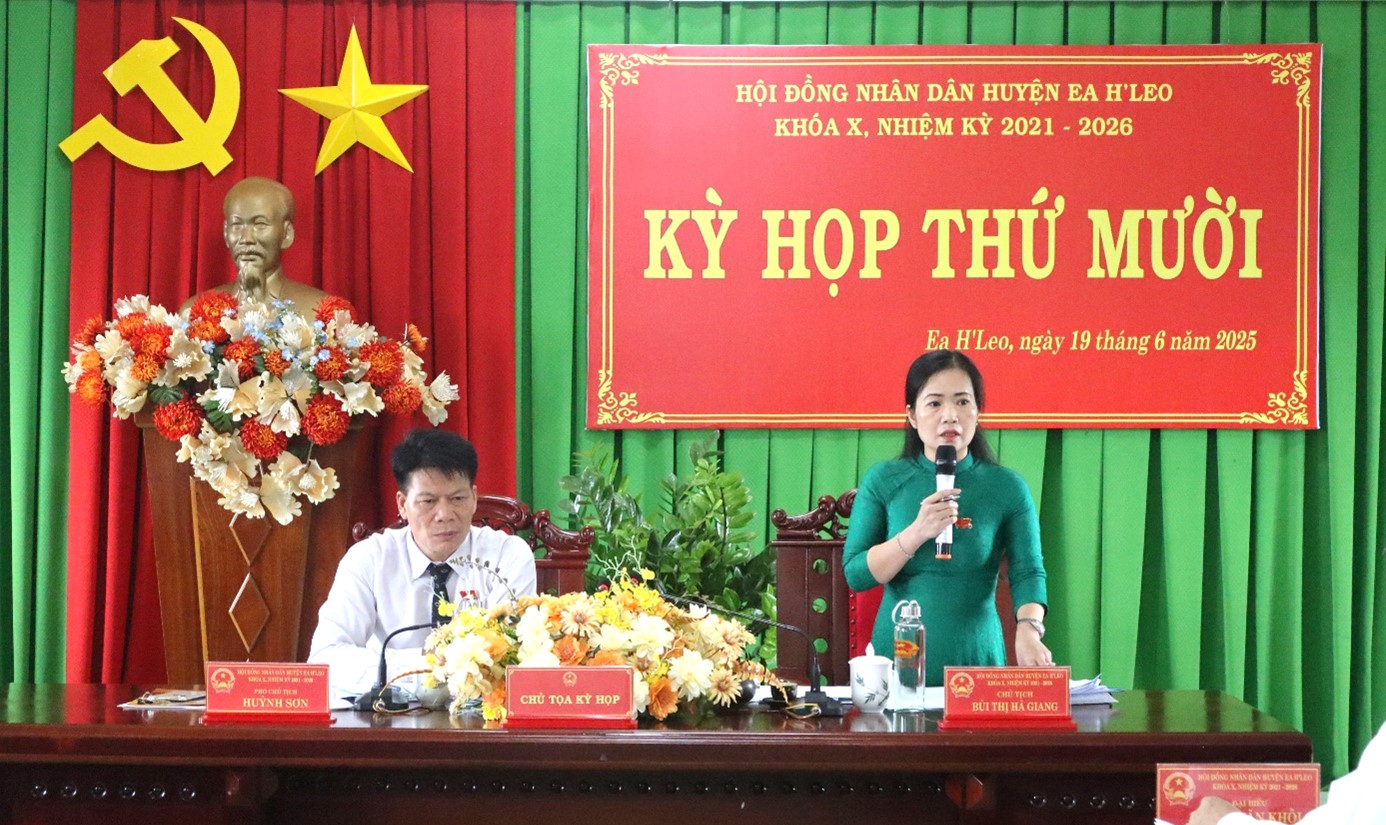 Kỳ họp thứ Mười, HĐND huyện Ea H’Leo khóa X, nhiệm kỳ 2021 – 2026