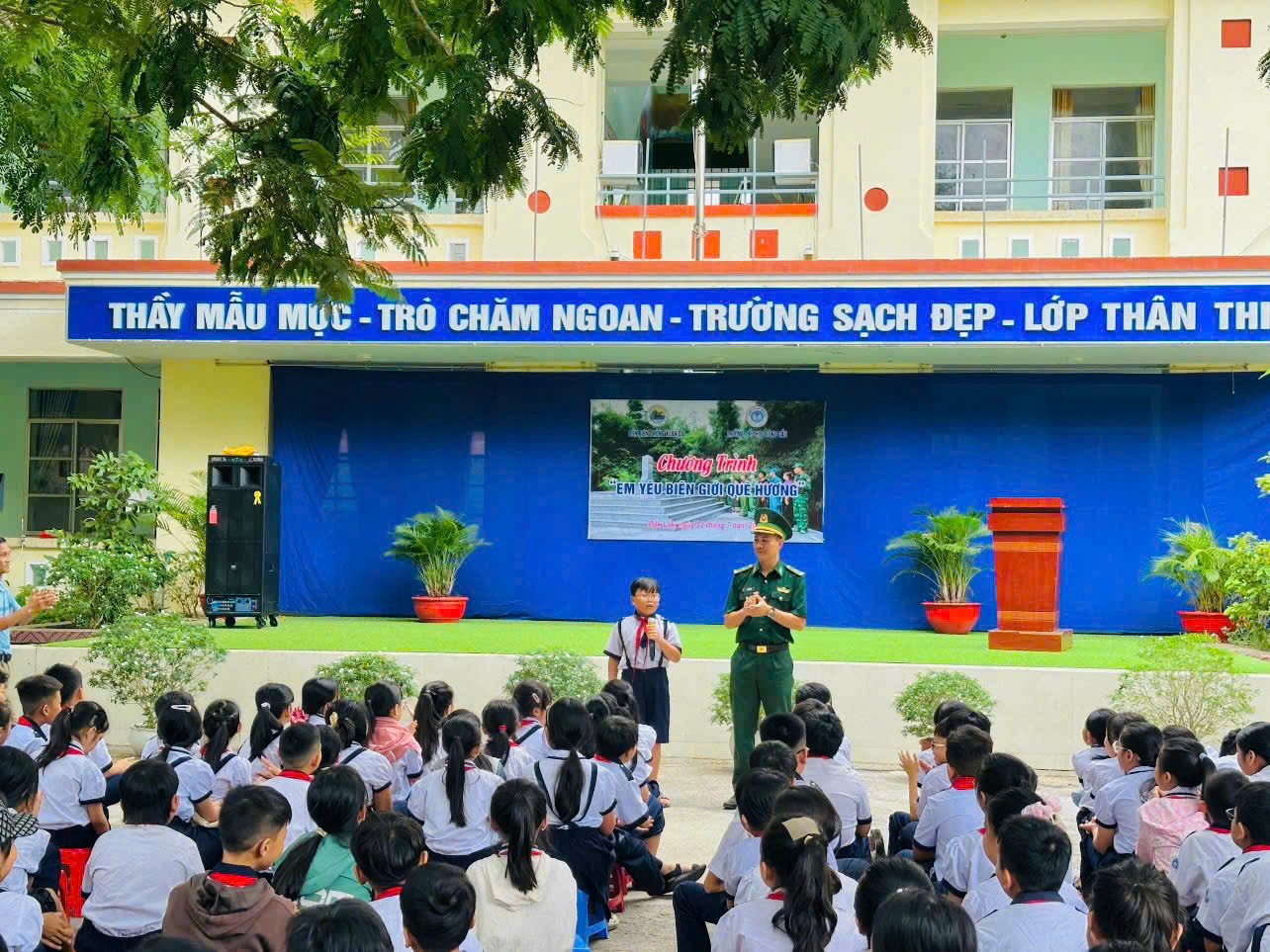 Đồn Biên phòng Xuân Đài tổ chức chương trình “Em yêu biên giới quê hương”