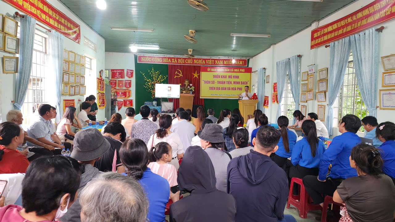 Xã Hòa Phú ra mắt mô hình "Thôn số - Thuận tiện, minh bạch" nỗ lực đưa nền tảng số đến với người dân