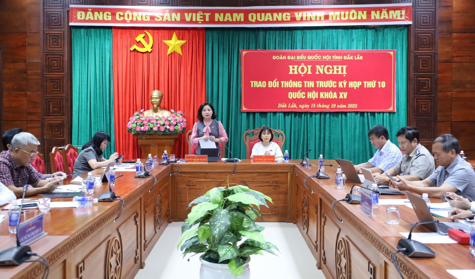 Đoàn đại biểu Quốc hội tỉnh Đắk Lắk trao đổi thông tin trước Kỳ họp thứ 10, Quốc hội khóa XV