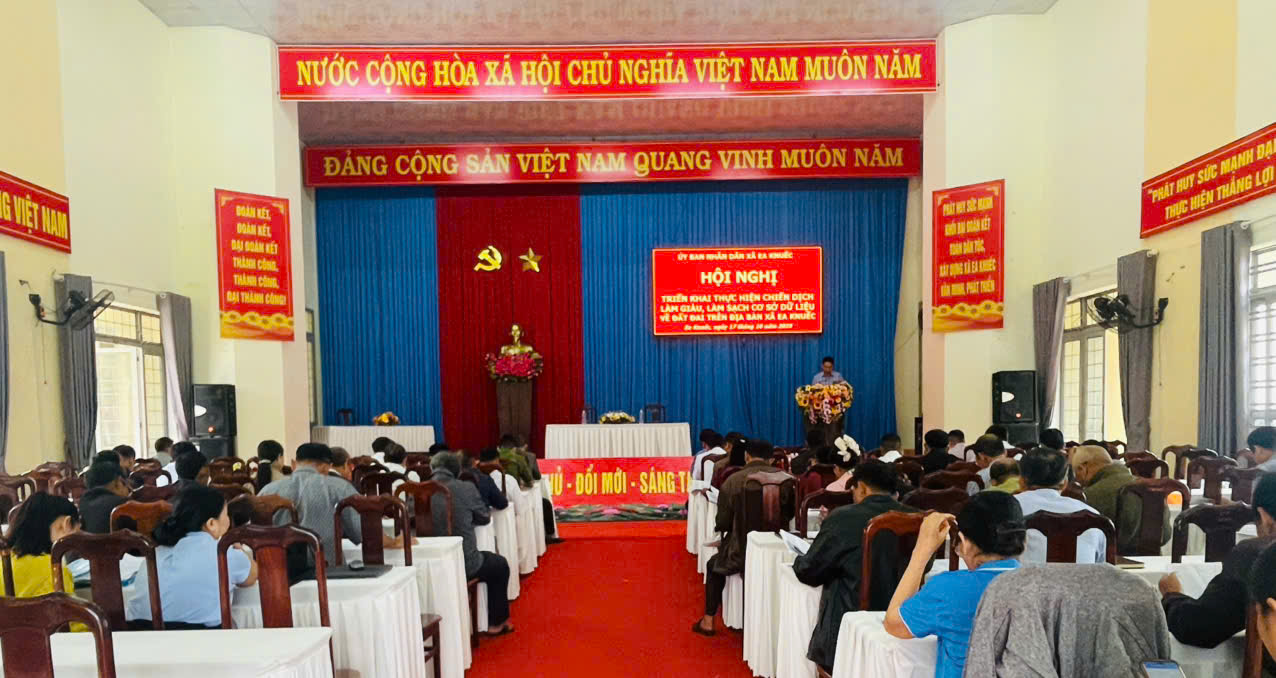 UBND Xã Ea Knuếc ra quân phát động chiến dịch “90 ngày đêm số hóa dữ liệu đất đai”