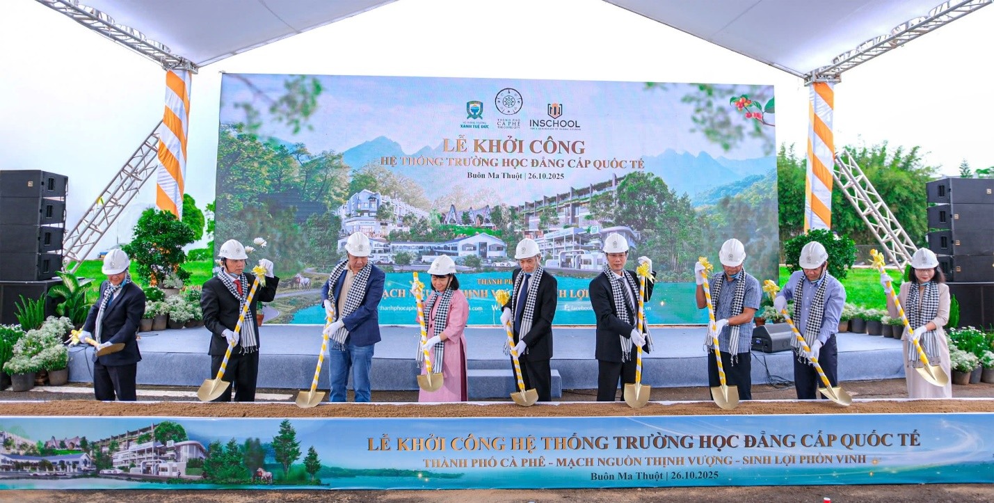 Trung Nguyên Legend khởi công hệ thống trường học tiêu chuẩn quốc tế tại thành phố cà phê