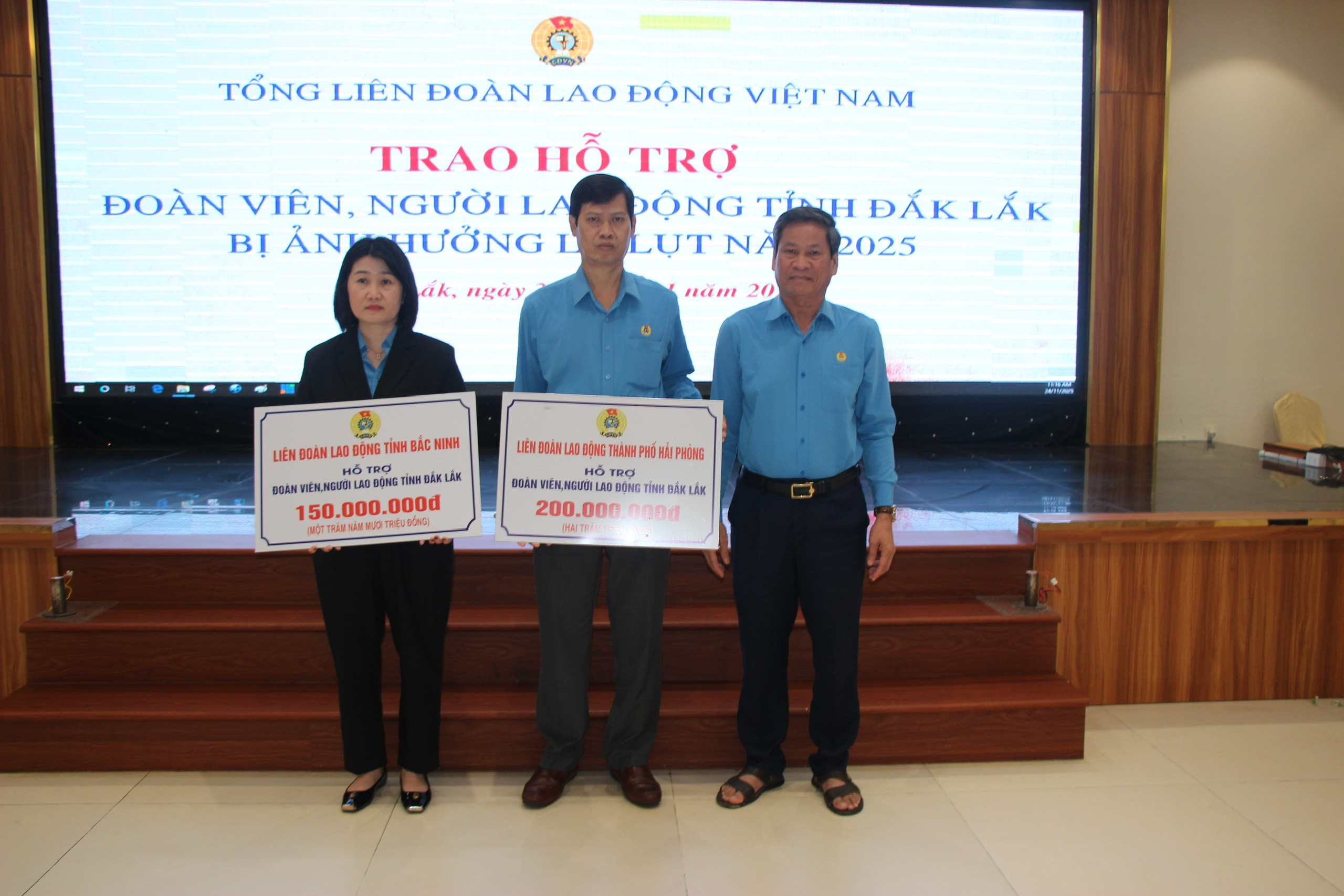 Tổng Liên đoàn Lao động Việt Nam hỗ trợ 1 tỷ đồng cho công nhân, người lao động Đắk Lắk