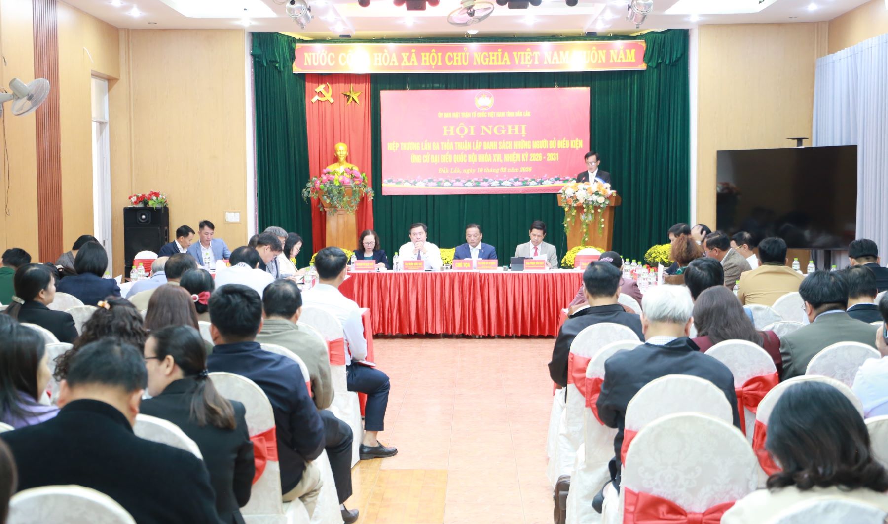 Thống nhất danh sách giới thiệu ứng cử đại biểu Quốc hội khoá XVI và đại biểu HĐND tỉnh Đắk Lắk, nhiệm kỳ 2026-2031