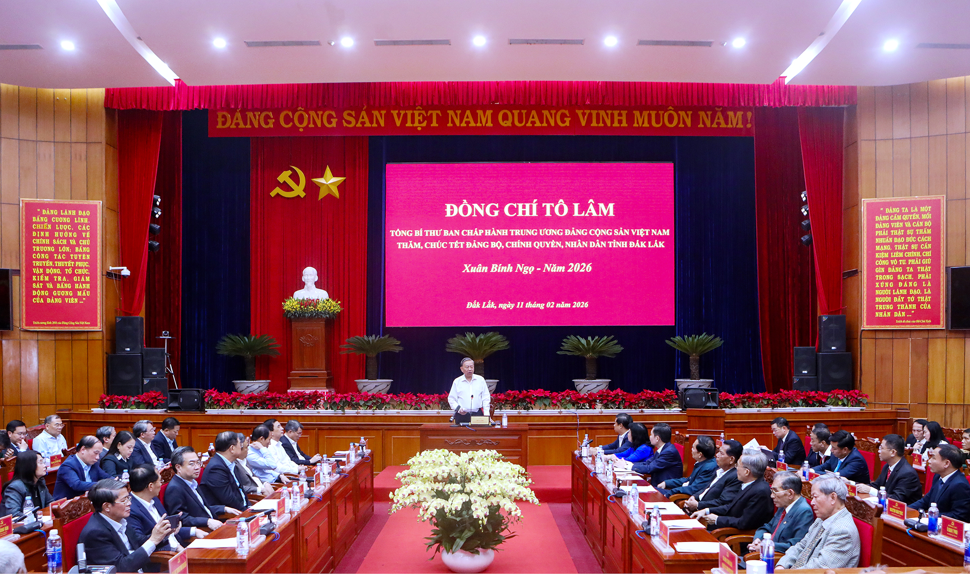 Tổng Bí thư Tô Lâm thăm, chúc Tết Đảng bộ, chính quyền, Nhân dân tỉnh Đắk Lắk