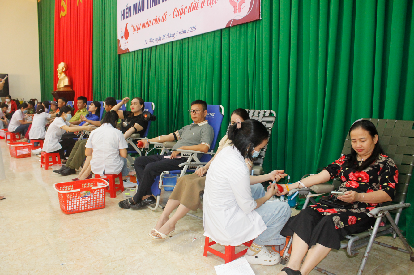 Ngày hội hiến máu tình nguyện năm 2026 tại xã Ea Wer