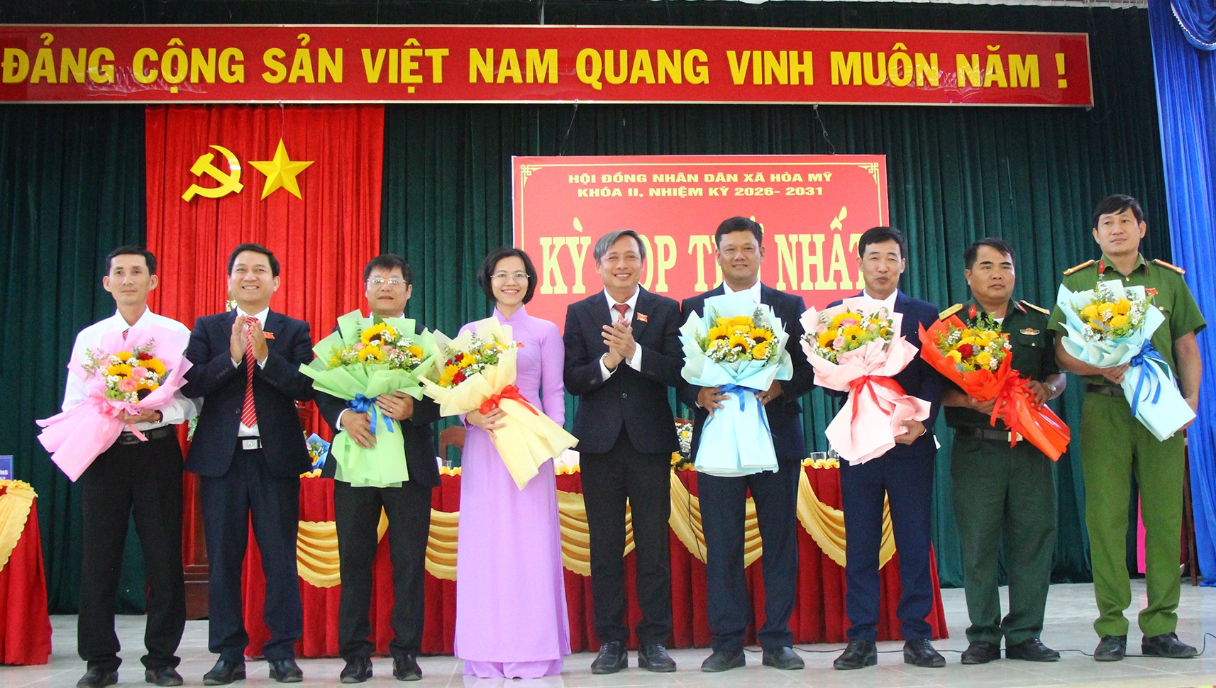 Kỳ họp thứ nhất HĐND xã Hòa Mỹ khóa II, nhiệm kỳ 2026 - 2031