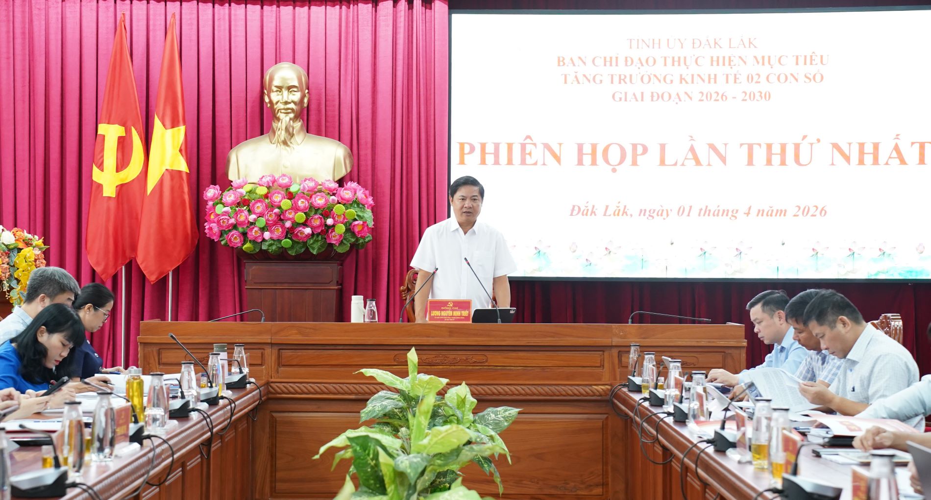Phiên họp lần thứ nhất Ban Chỉ đạo thực hiện mục tiêu tăng trưởng kinh tế hai con số tỉnh Đắk Lắk giai đoạn 2026-2030
