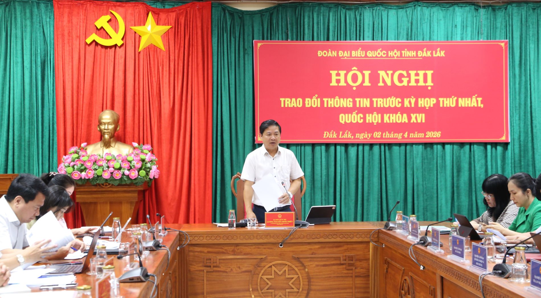 Đoàn đại biểu Quốc hội tỉnh Đắk Lắk trao đổi thông tin trước Kỳ họp thứ nhất, Quốc hội khóa XVI