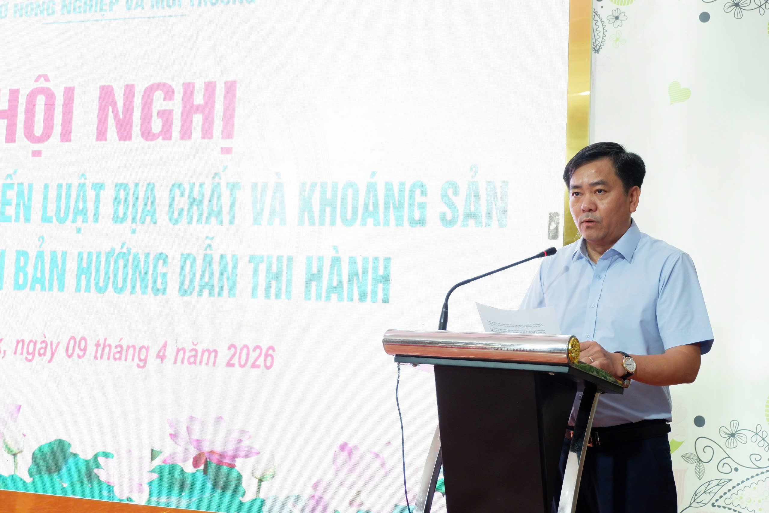 Sở Nông nghiệp và Môi trường phổ biến Luật Địa chất và Khoáng sản và các văn bản hướng dẫn thi hành