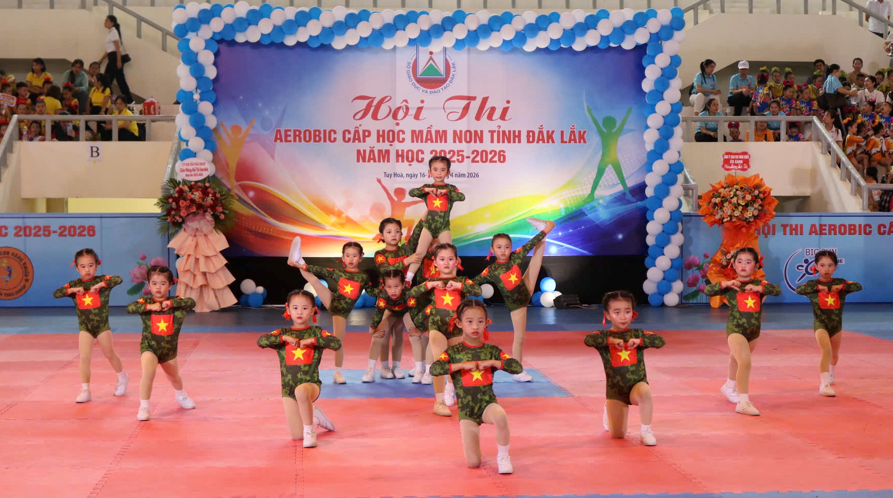 Sôi nổi Hội thi Aerobic cấp học mầm non khu vực phía Đông tỉnh Đắk Lắk