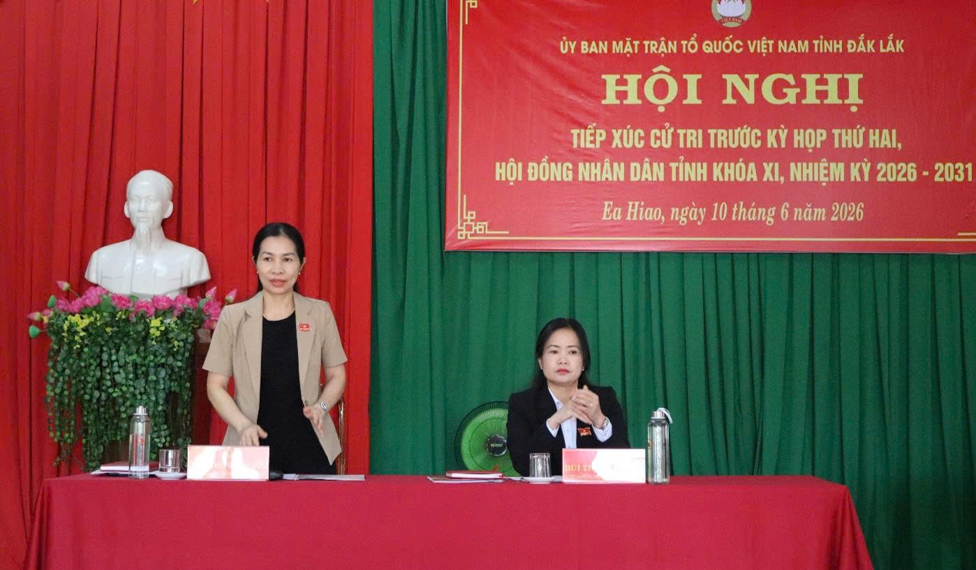 Đại biểu HĐND tỉnh Đắk Lắk tiếp xúc cử tri trước Kỳ họp thứ Hai