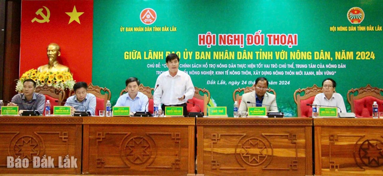 Hội nghị đối thoại giữa lãnh đạo UBND tỉnh Đắk Lắk với cán bộ, hội viên nông dân năm 2026 dự kiến được tổ chức vào tháng 10/2026